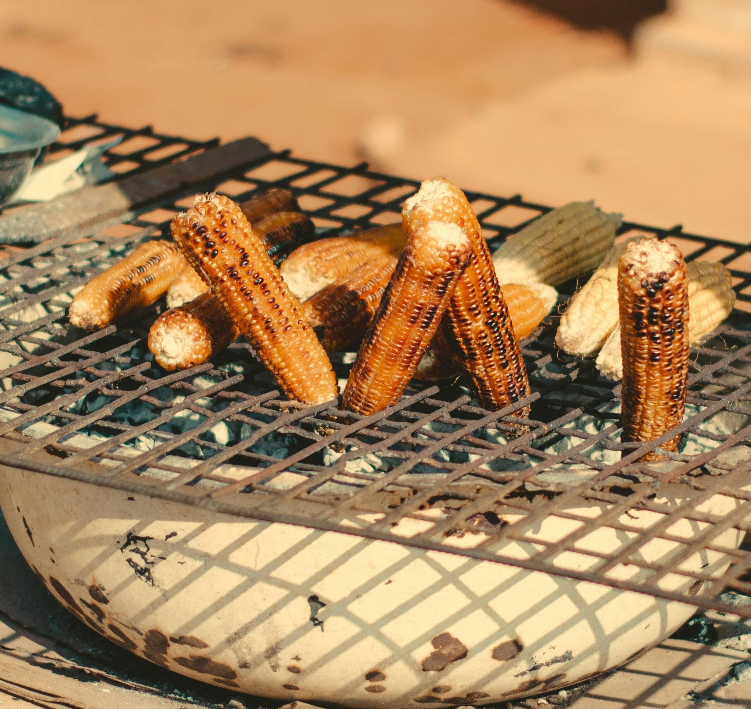 Char-grilled maize, 50 cents each